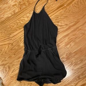 Simple low back halter romper